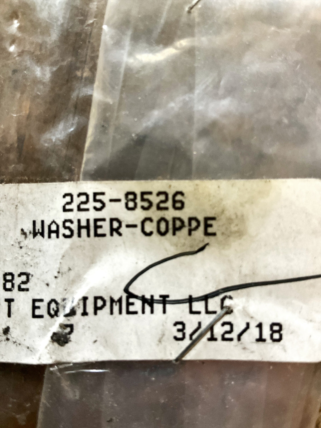 225-8526 - 1.37mm Thick Copper Washer