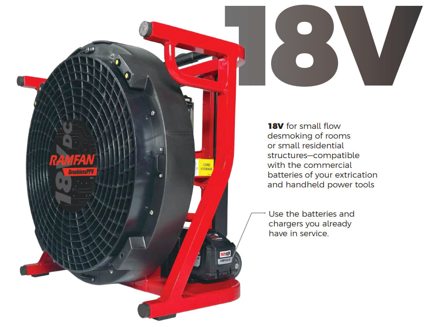 RamFan EL5518D EX50Li-18 18V BrushlessPPV 18"