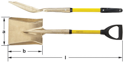 S-84FG - AMPCO Shovel Square Pt D-Grip 37''OAL