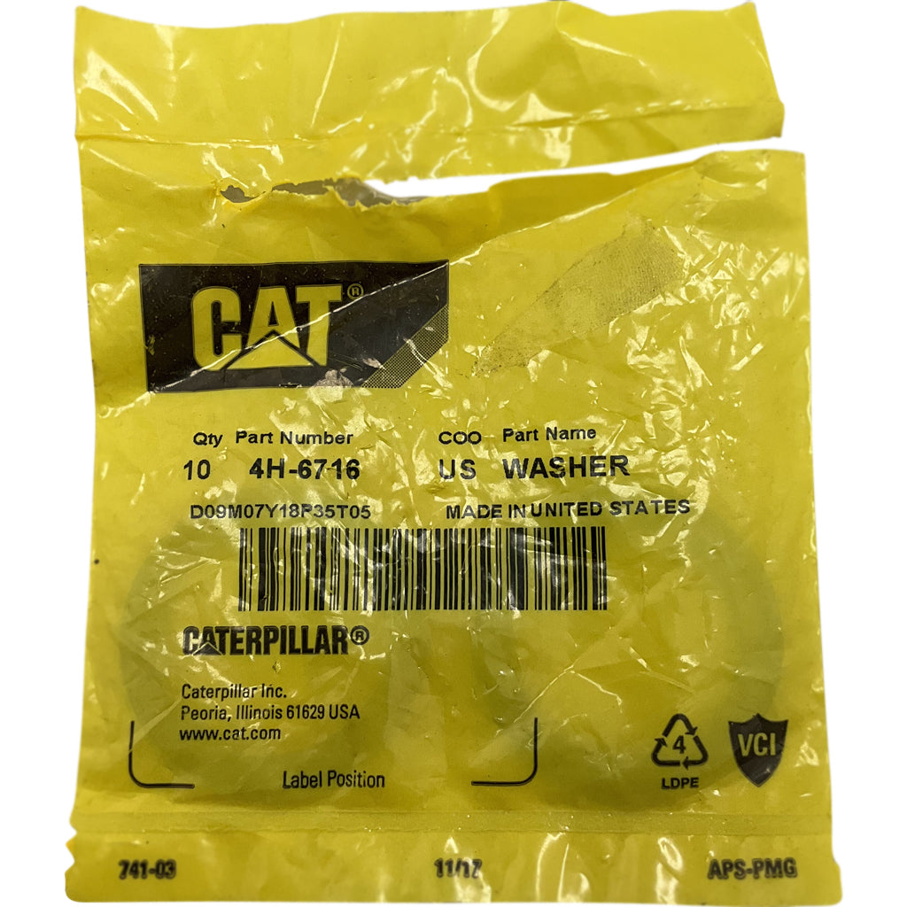 CAT 4H-6716 M30 ID Steel Flat Washer