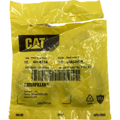 CAT 4H-6716 M30 ID Steel Flat Washer