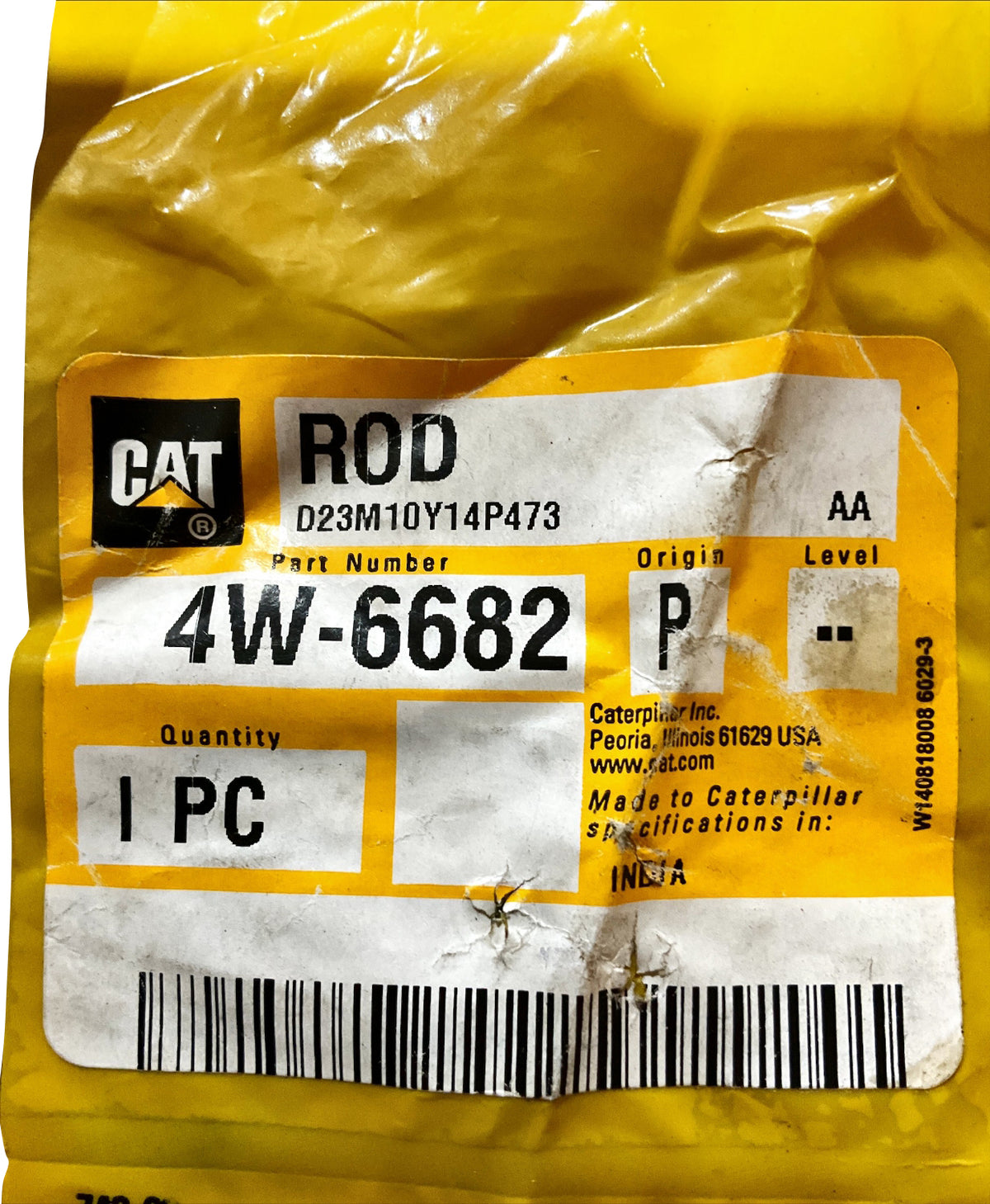 4W-6682 - Steel Single Part Solid Pushrod