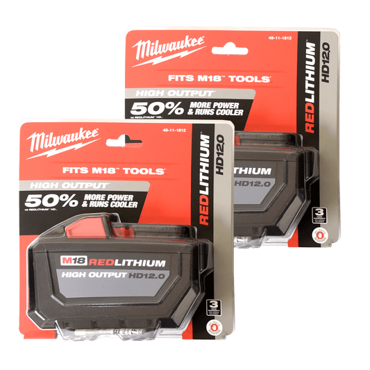 Super Vac BL12-X2 Milwaukee M18 12Ah Batteries (2 Pack)