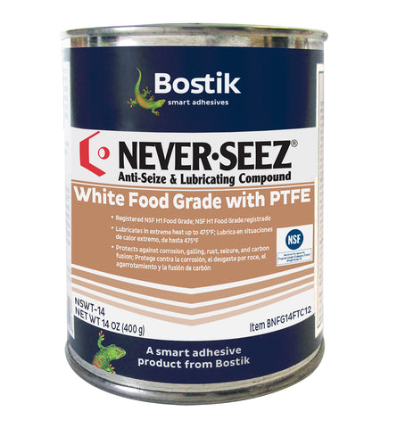 Bostik Never-Seez NSWT-14 White Food Grade - 14 oz Flat Top Can
