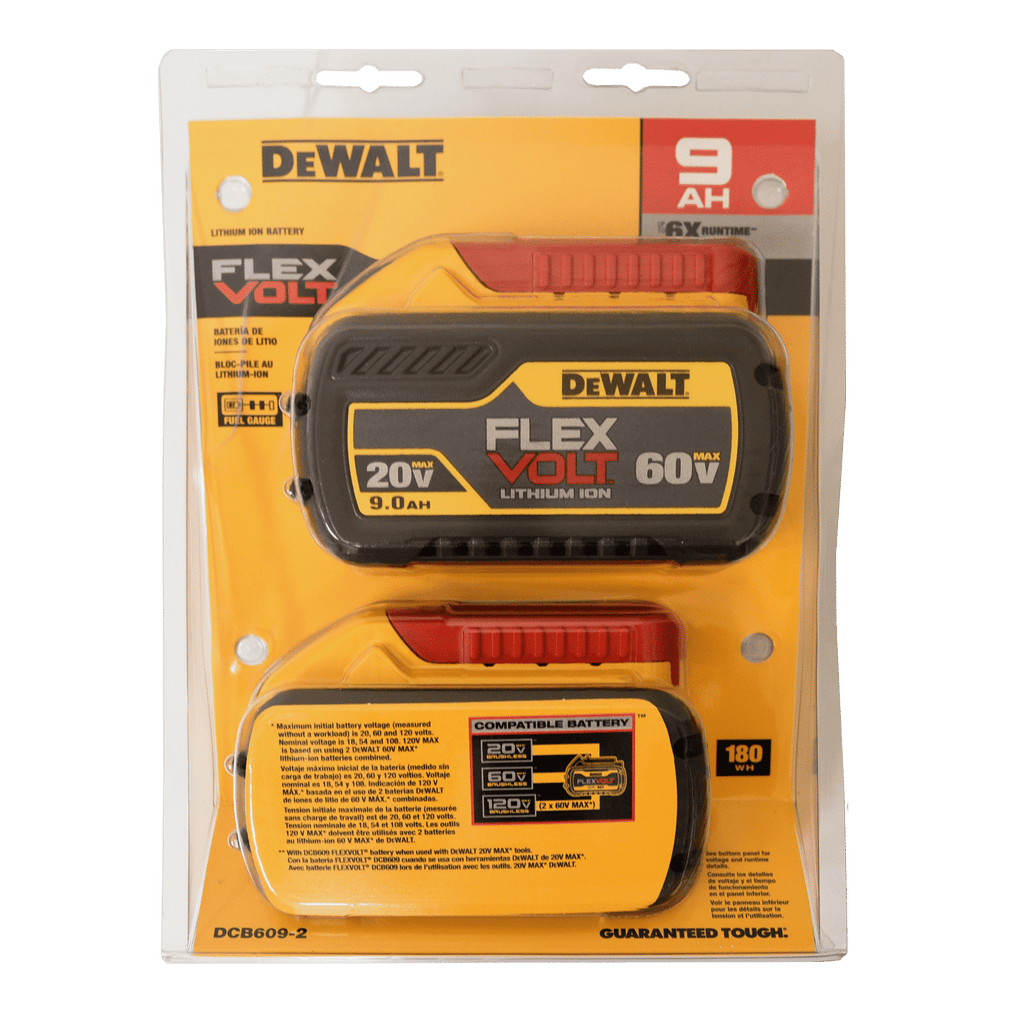 Super Vac BD12-X2 DeWalt FLEXVOLT 9Ah Batteries (2 Pack)