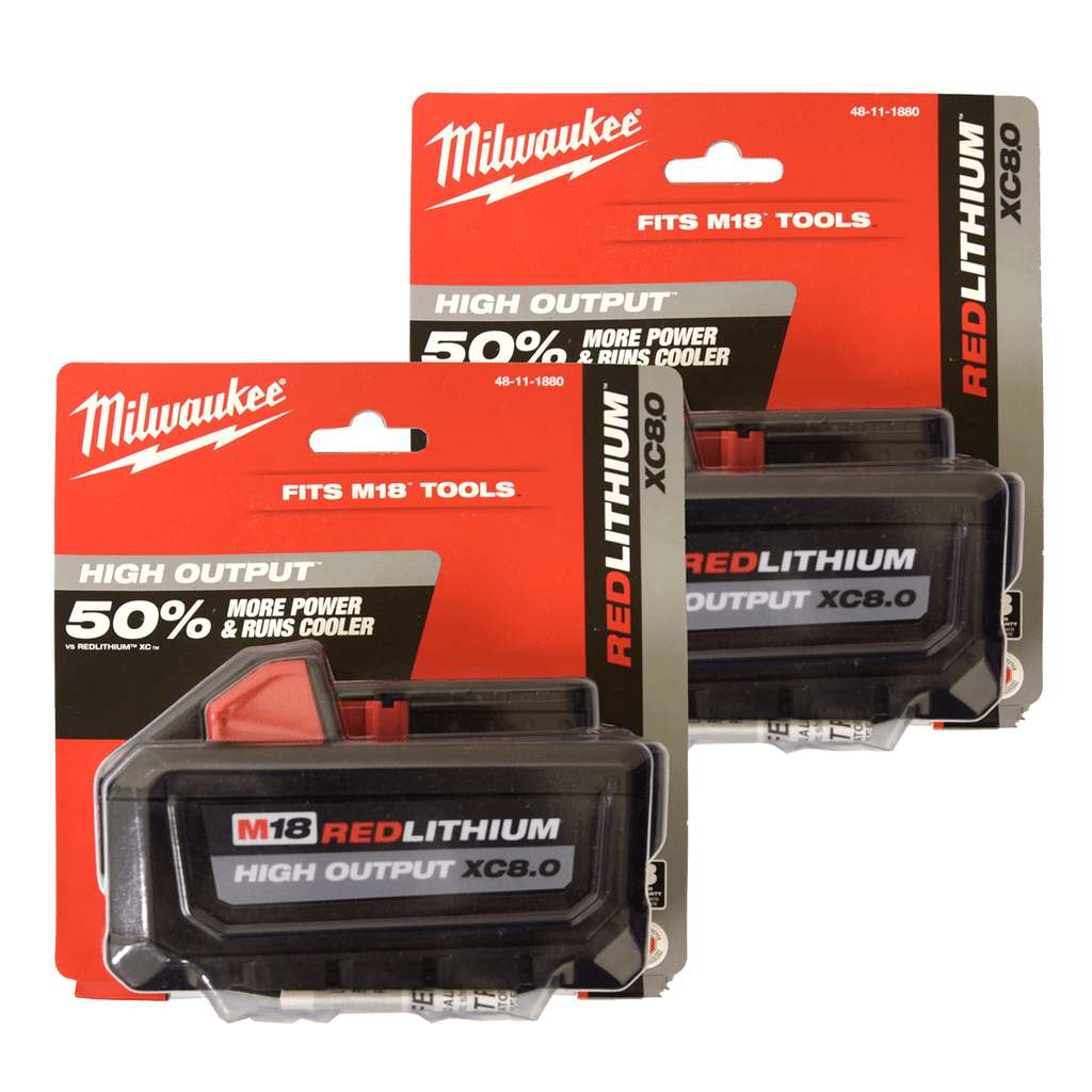 Super Vac  BL08-X2 Milwaukee M18 8Ah Batteries (2 Pack)