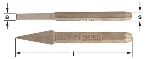 C-5A - AMPCO Chisel Cape 5/8'', 9'' OAL