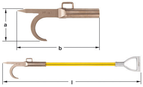 PP-48D - AMPCO Pike Pole 48'' OAL With D-Grip
