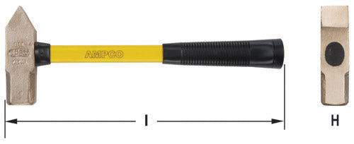 H-40FG - AMPCO Hammer Cross Peen 1.5Lb 14''L