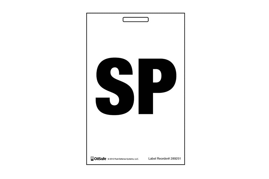 Oil Safe 289251 Sample Point Label - Plastic Card - Generic