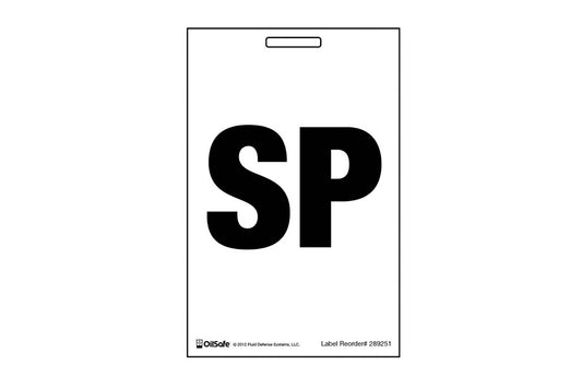 Oil Safe 289251 Sample Point Label - Plastic Card - Generic