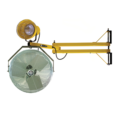 TPI 40LDFTE 18" LDF Series Workstation Wall Mount Fan With Pivoting Arm