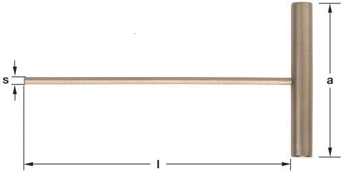 WT-4MM - AMPCO Wrench Hex Key T-Handle 4mm