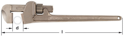 W-210 - AMPCO Wrench Pipe Bronze 8'' OAL