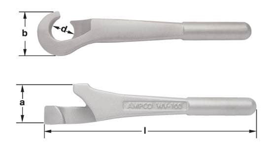 WV-100 - AMPCO Wrench Valve Wheel 1-3/8'', 14-1/4'' OAL