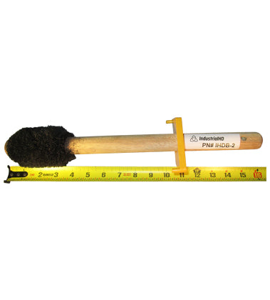 IHDB-2 - Tapered Trim on Both Ends Heavy-Duty Thread Compound Dope Brush  2-1/2" W/ Guard 16” LG Handle - IndustrialStop
