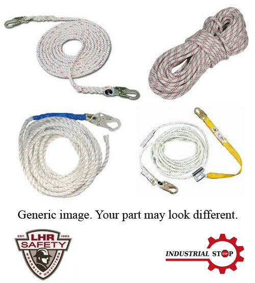 Buy TL58X20 - 5/8 x 20' with 9/16 Hook and Thimble One End Lifeline Rope
